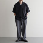 ORGANIC COTTON WASHER SATIN OPEN/C SH #NAVY [16551 50343]