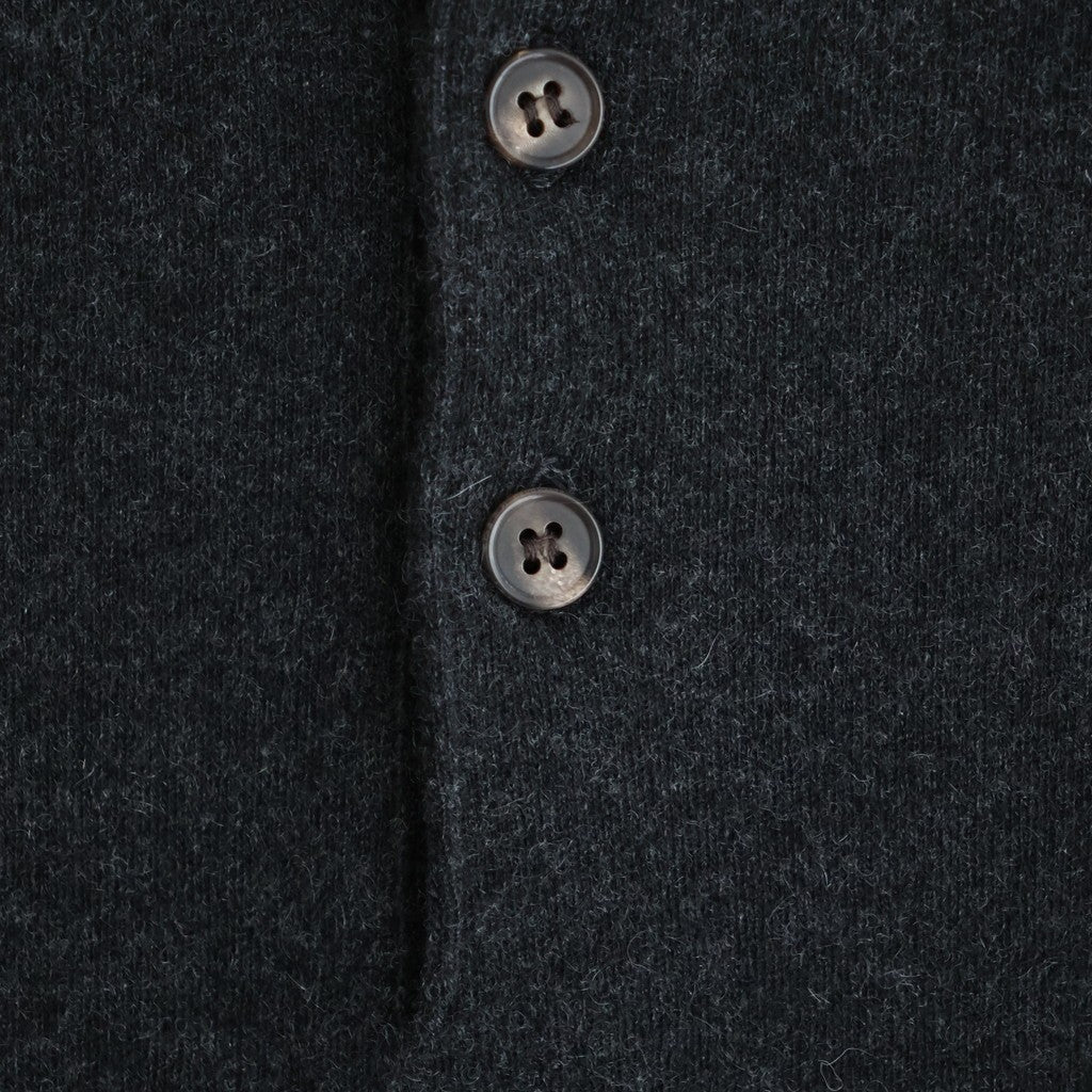 SUNSHINE CASHMERE POLO #HEATHER BLACK [BN-26FM-059]