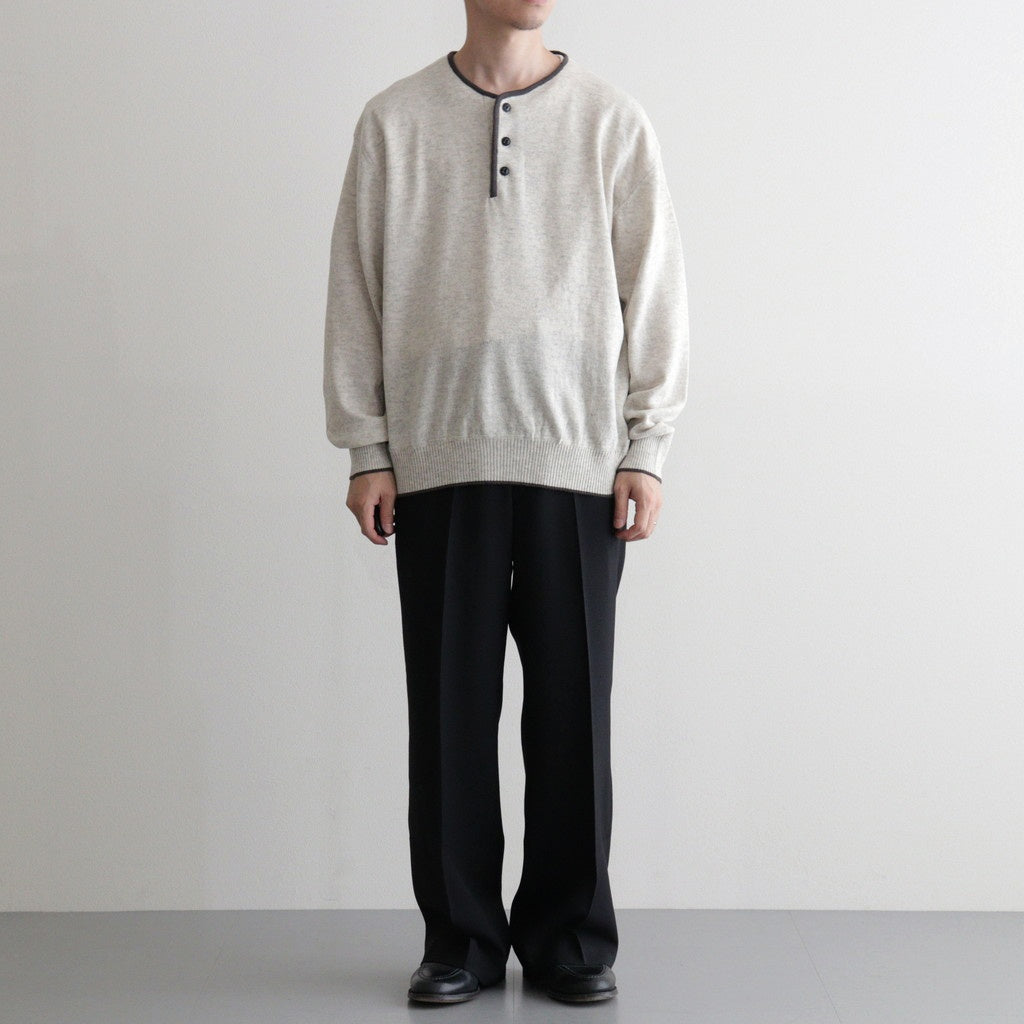 Cashmere Henleyneck - Diffusion Exclusive #Lt.Gray×Charcoal [NEP-AW2520B]