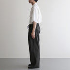 TRIPLE PLEATED EASY TROUSERS #DARK OLIVE [A25A05PT03C]