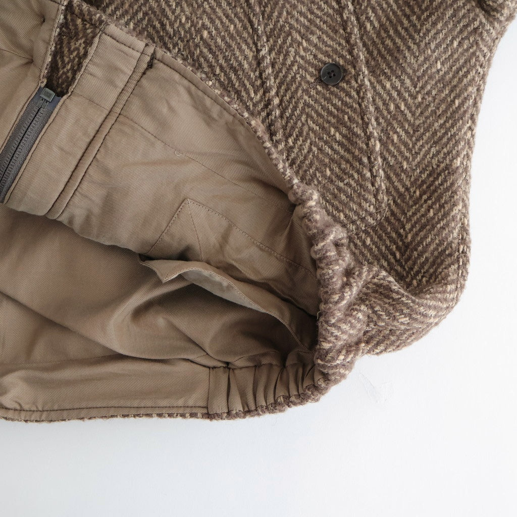 ROUND-COLLAR MOTORING JACKET #WHEAT [252OJ-JK04]