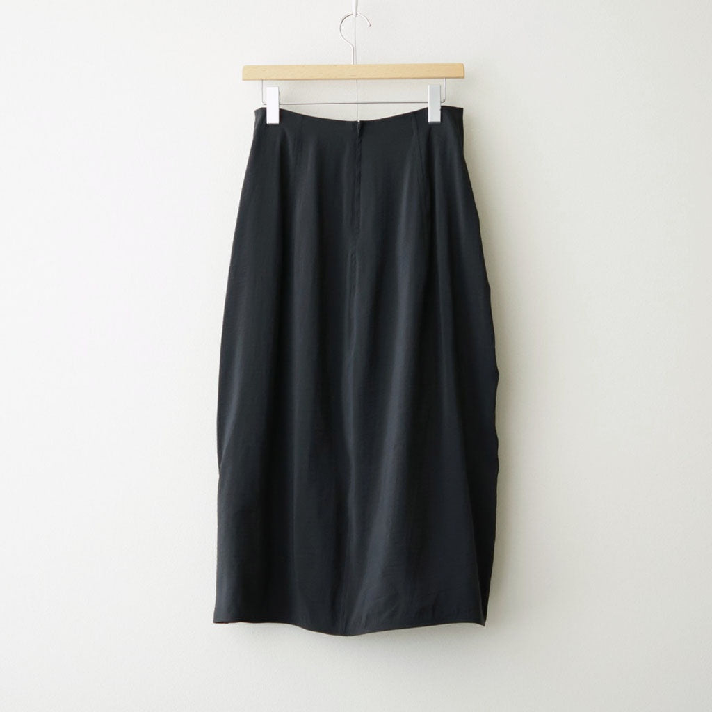RAYON-POLYESTER BROAD SKIRT #010 BLACK [16862 30005]