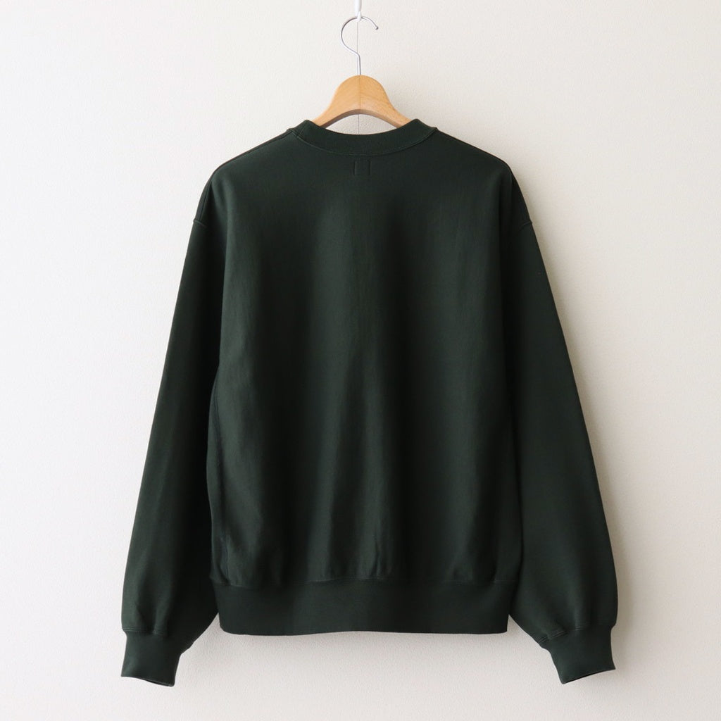 Thin-Sweat Crew-Neck P/O #DarkGreen [bROOTS25S22]