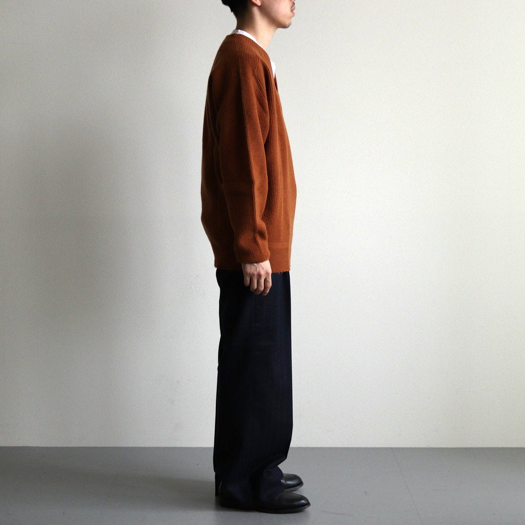 WO/Ca 2tuck Wide Tapered Trousers #NAVY ST [NEP-AW2426]