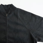 Pe/Silk Fleece Bomber Jacket #HeatherBlack [BHS25F019]