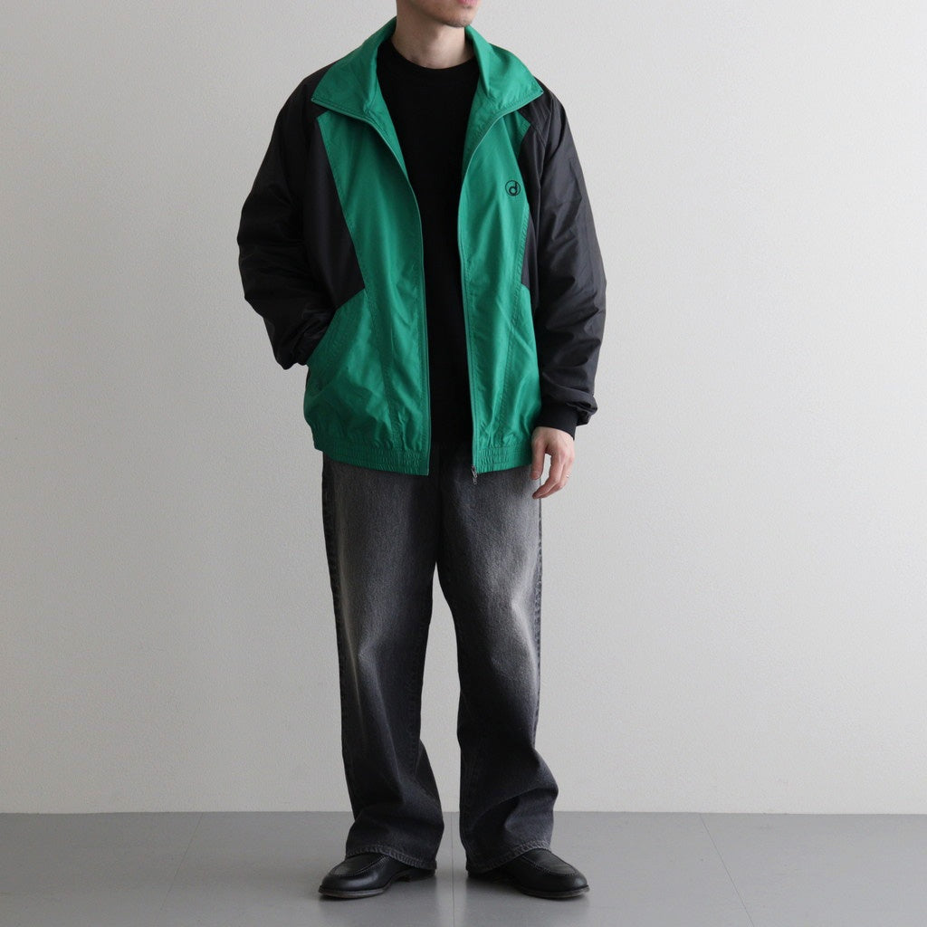 PANEL COLOR TRACK JACKET #BLACK/GRN [DNS26B02]