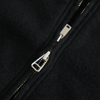ZIP-FRONT ATHLETIC HOODIE #ONYX [252OJ-CT06]
