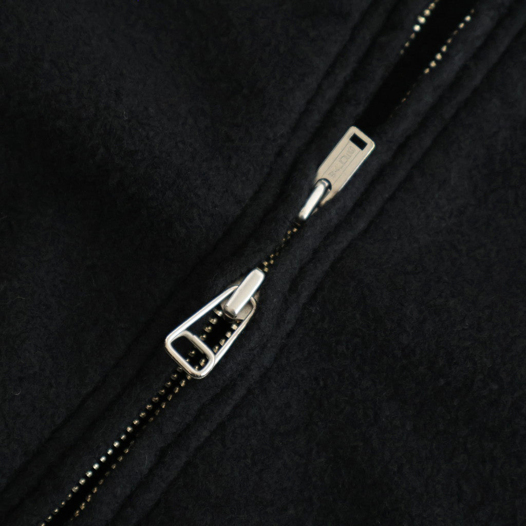ZIP-FRONT ATHLETIC HOODIE #ONYX [252OJ-CT06]