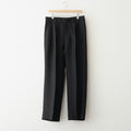 Ramie Tencel 2tuck Wide Tapered Trousers #Black [NEP-SS2604]