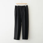 Ramie Tencel 2tuck Wide Tapered Trousers #Black [NEP-SS2604]