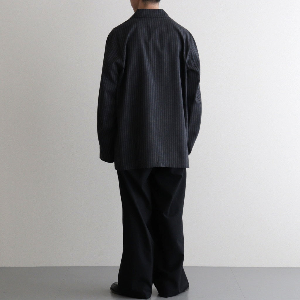 WIDE CYLINDER FIT EASY PANTS #CHAMBRAY BLACK [M26A11PT01C]