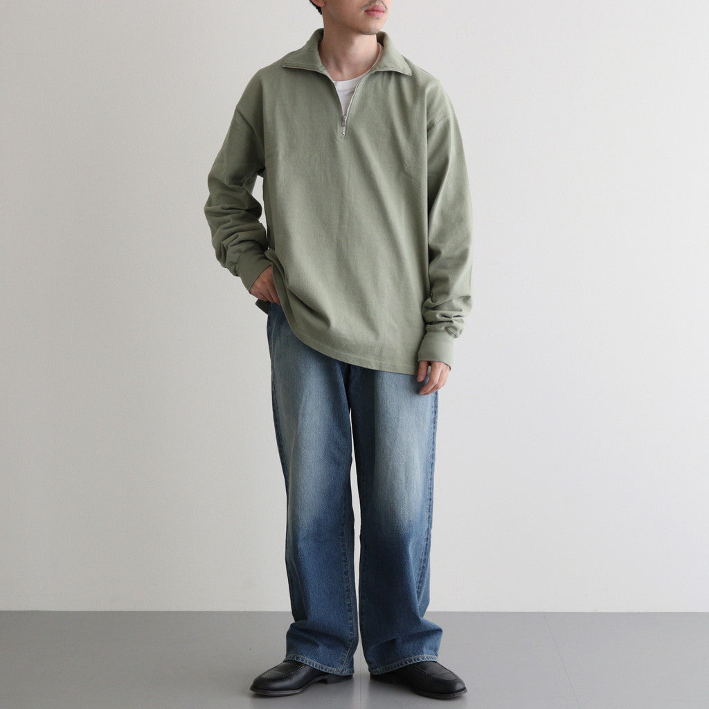 HALF ZIP SPORTING TOP #OLIVE [PMAS-CL01]