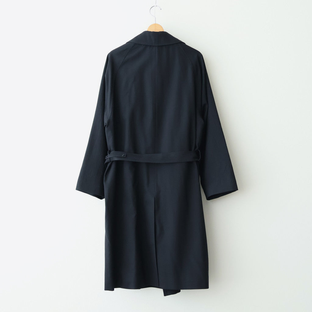 Wool Gabardine Trench Coat #BlackNavy [BHS25F006]