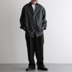 DOUBLE PLEATED SEMI EASY TROUSERS #D.OLIVE [A26C15PT01C]