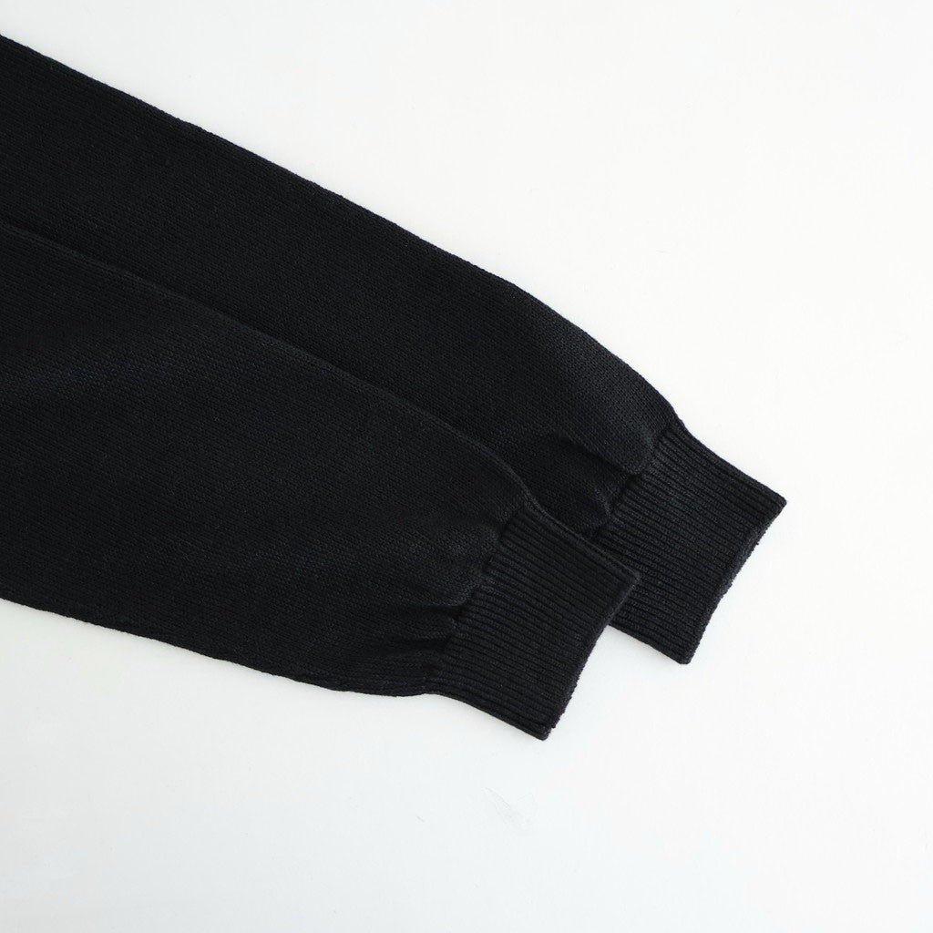 WASHED HIGH COUNT LINEN CREW NECK #BLACK [BN-26SL-013]
