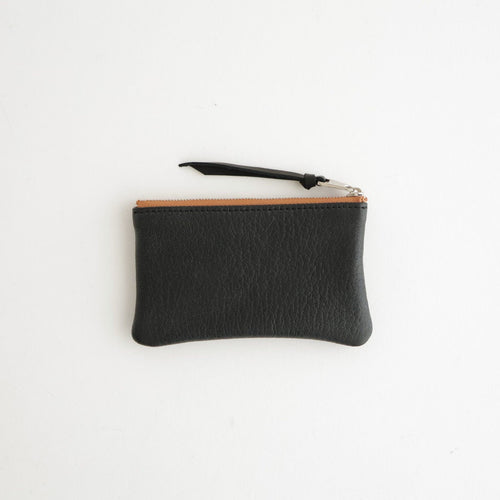 qualquer coisa pouch mini - doeskin #black×camel