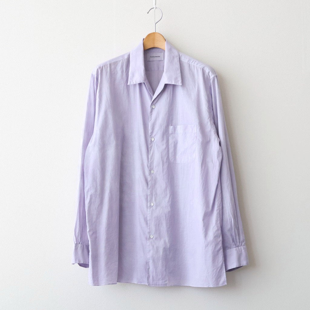 ITALIAN OPEN COLLAR SHIRT #LAVENDER [A26A23SH03C]