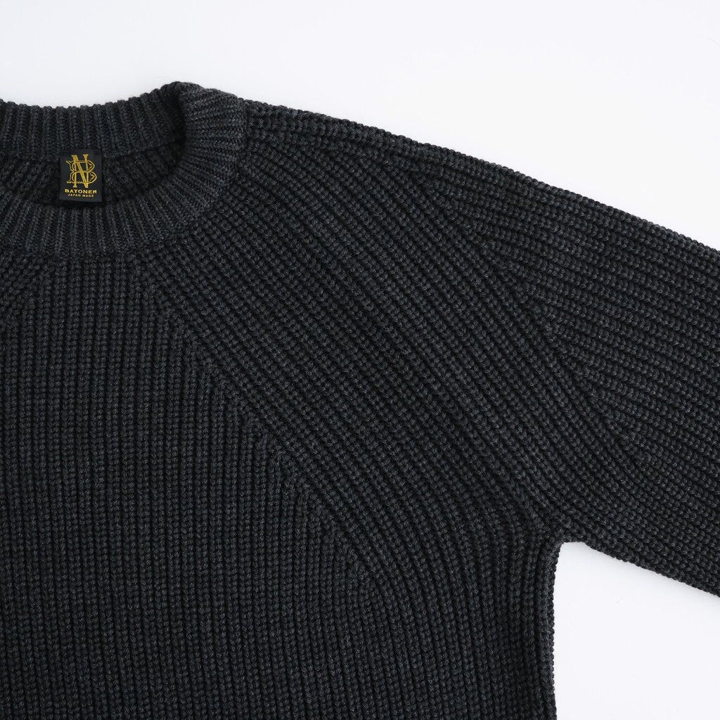 SIGNATURE CREW NECK #CHARCOAL [BN-26FM-047]