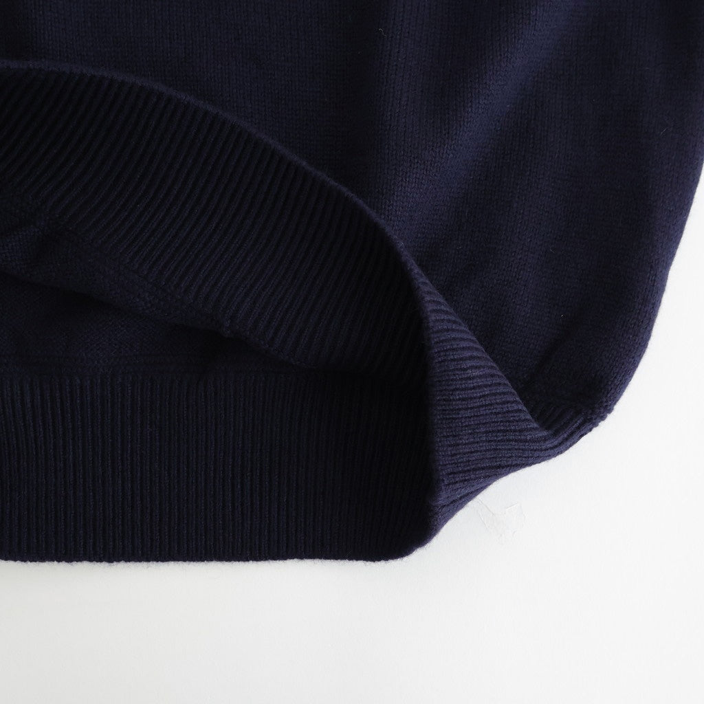 羊絨V領套頭衫 #海軍藍 [NEP-AW2415UNI]