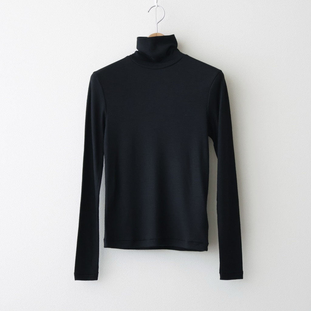 Wool Rib Turtle Neck #Black [BHSW24F12F26]