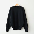SOLID WOOL SMOOTH CREW NECK #BLACK [BN-26FM-056]