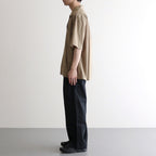 Chambray Open-Collar Shirt #OliveBeige [BHS25S021]