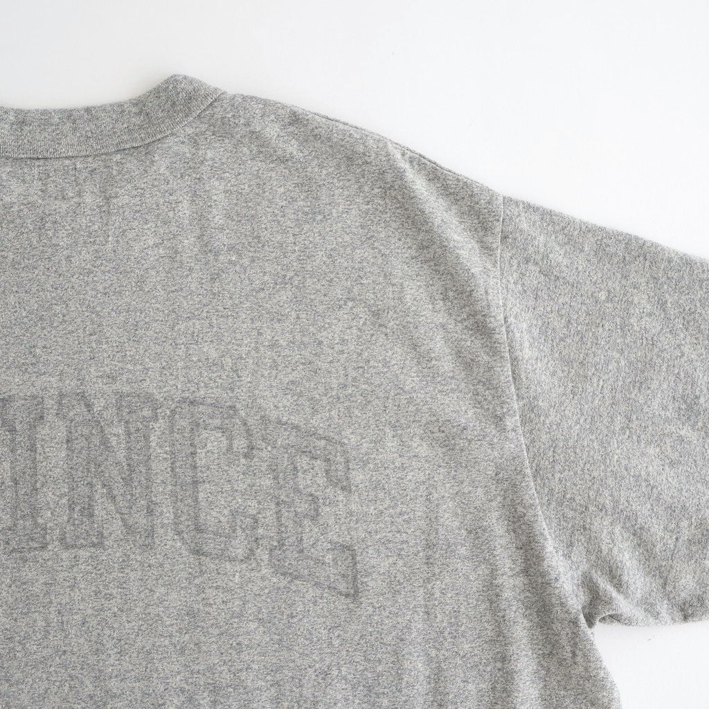 NOT-PRINCE 88/12 Print Tee WIDE #HeatherGrey×Fade/Grey-PT [bROOTS25S36S26B]