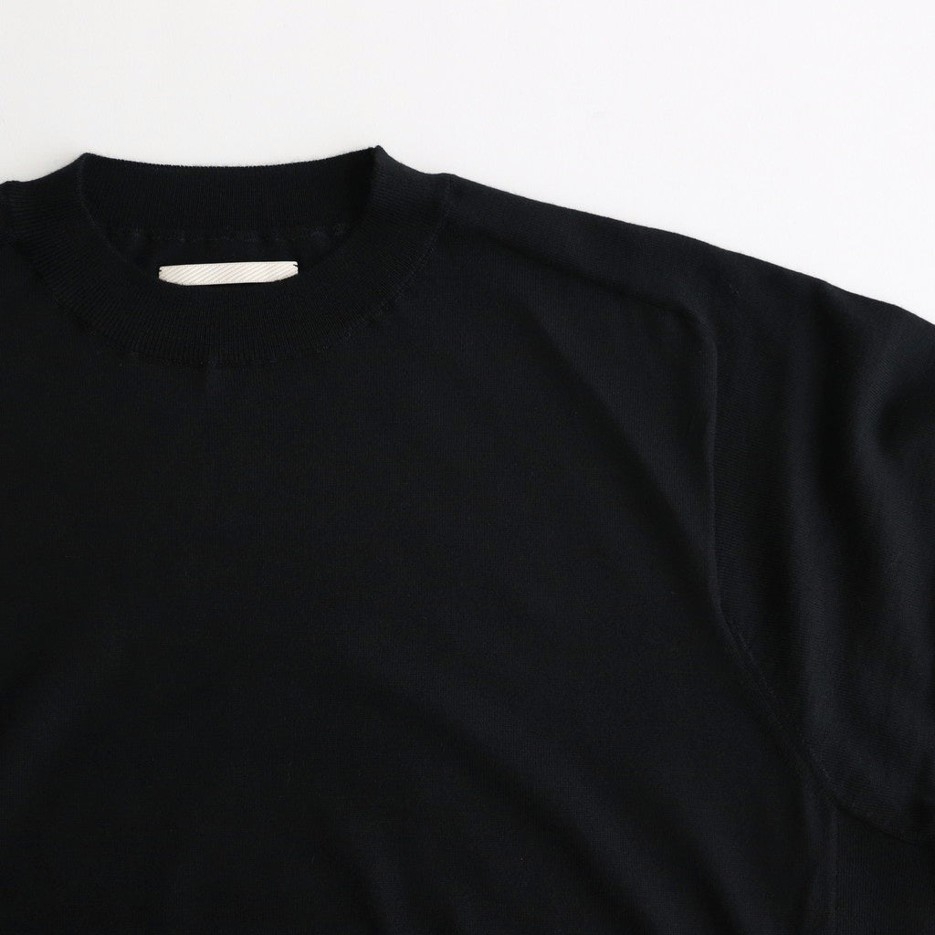 Wool Cashmere Silk Knit Crew Neck #Black [BHS24F021] - Diffusion