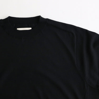 Wool Cashmere Silk Knit Crew Neck #Black [BHS24F021]