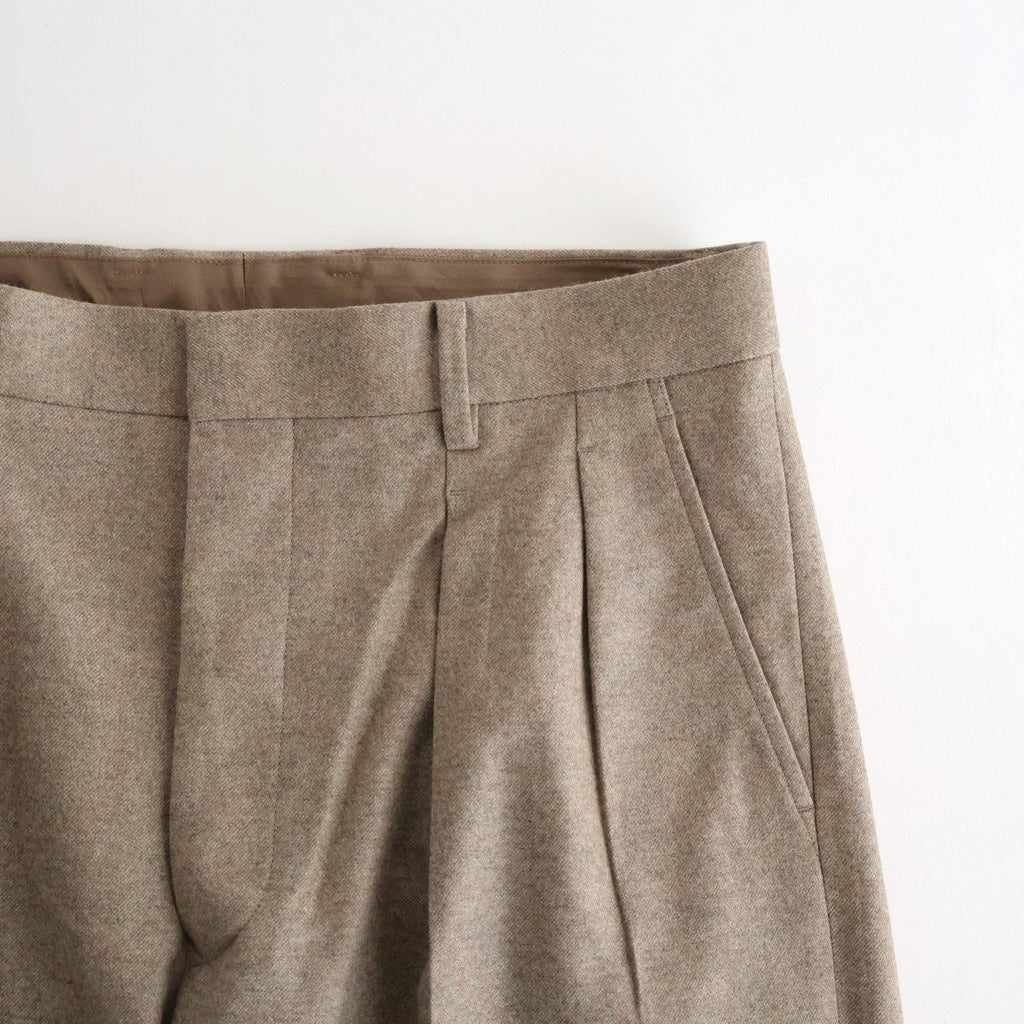 WO/Ca 2tuck Wide Tapered Trousers #Mix Beige [NEP-AW2507M]