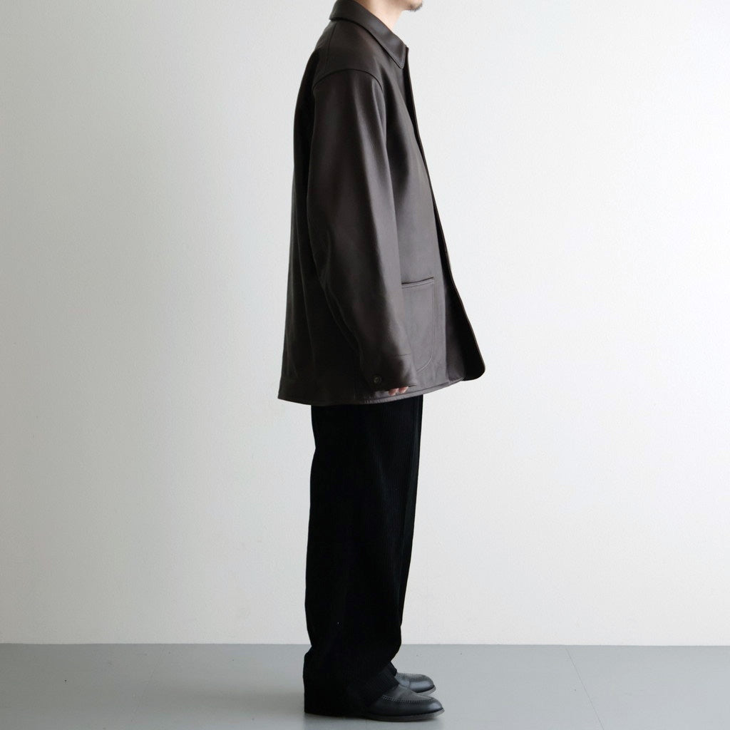 Steer Leather Coverall #DarkBrown [BHS25F002F26]