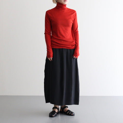 Wool Rib Turtle Neck #DarkRed [BHSW24F12F26]