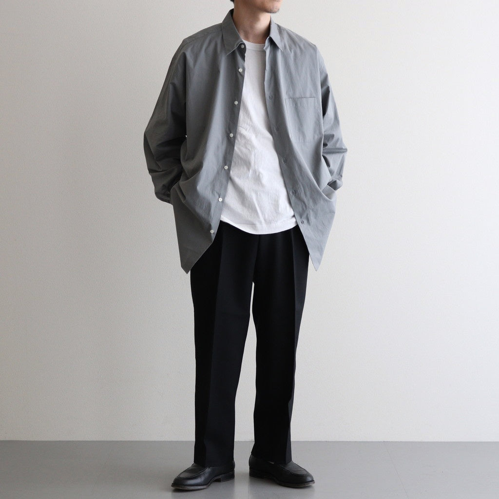 FLAT TAPERED TROUSERS #BLACK [A25C06PT01C]