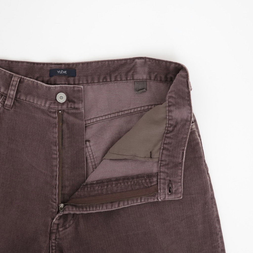 SULFUR-DYED BLEACHED CORDUROY PANTS #050 FADED BROWN [17062 40044]