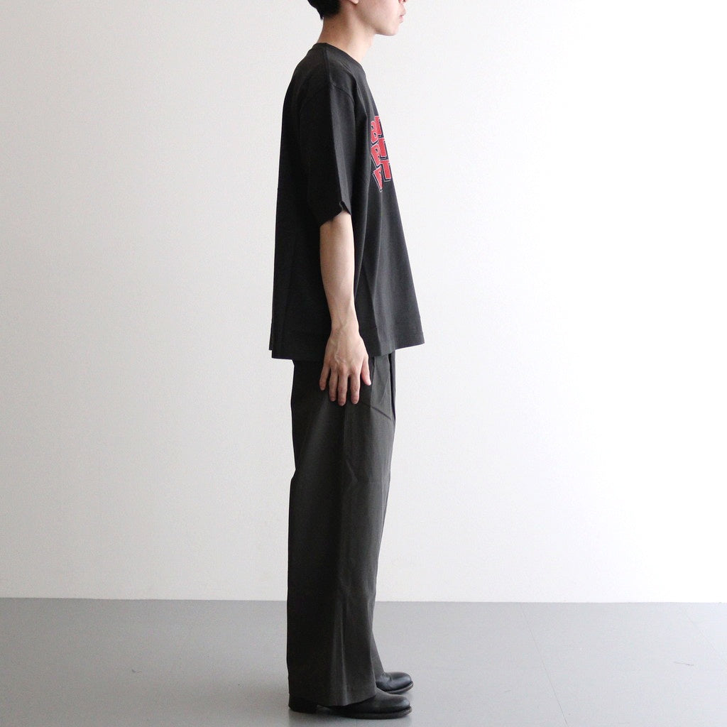 BRITPOP Print Tee WIDE #InkBlack×Red-PT [bROOTS25S34A]
