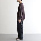 NORMANDY LINEN BASQUE SHIRT #DARK BROWN [BN-25SM-065]