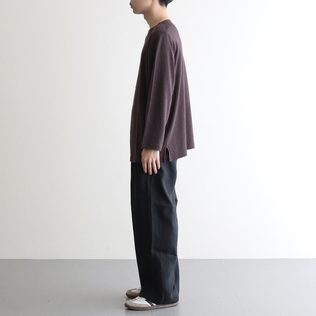 NORMANDY LINEN BASQUE SHIRT #DARK BROWN [BN-25SM-065]