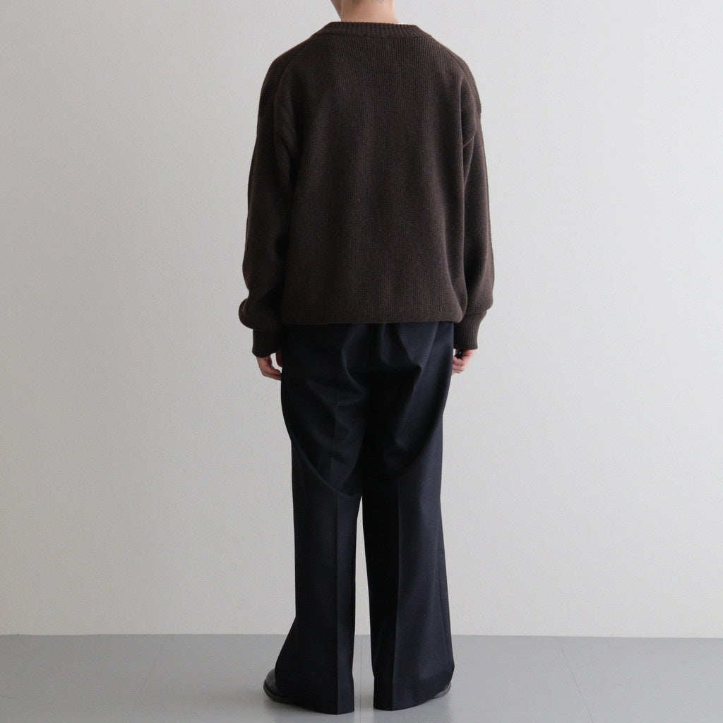 Wool Flannel Tuckless Waide Trousers #Navy [NEP-AW2504M]