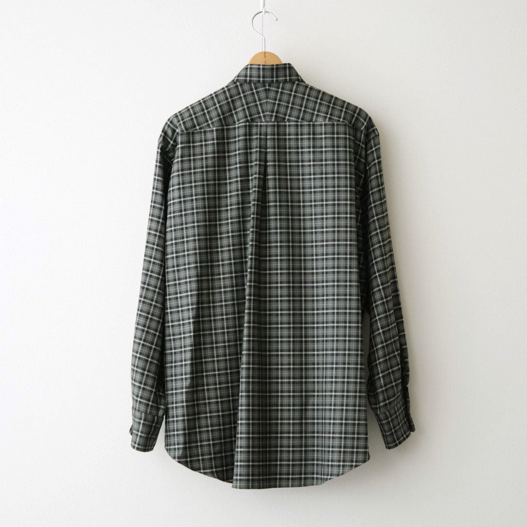 COMFORT FIT SHIRT #MOSS GRAY CHECK [A26C17SH02C]