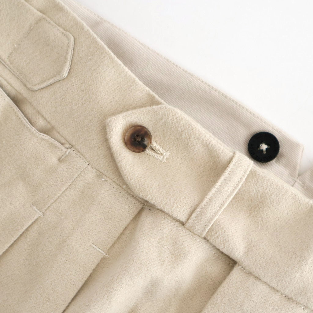 DOUBLE-PLEATED SMARTY TROUSER #BONE [252OJ-PT08]