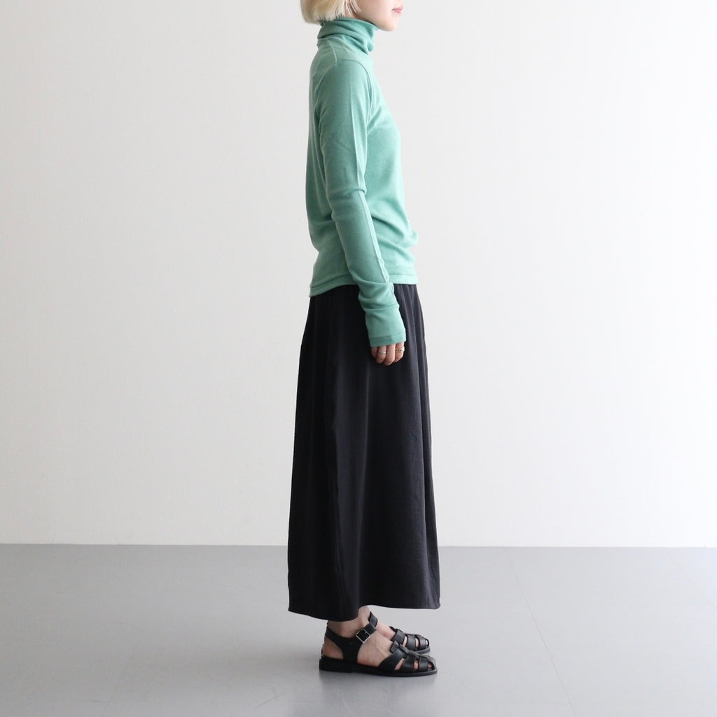 Wool Rib Turtle Neck #FadeGreen [BHSW24F12F26]