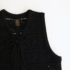 GRASSY RACE PETIT VEST #BLACK [BN-25SL-029]