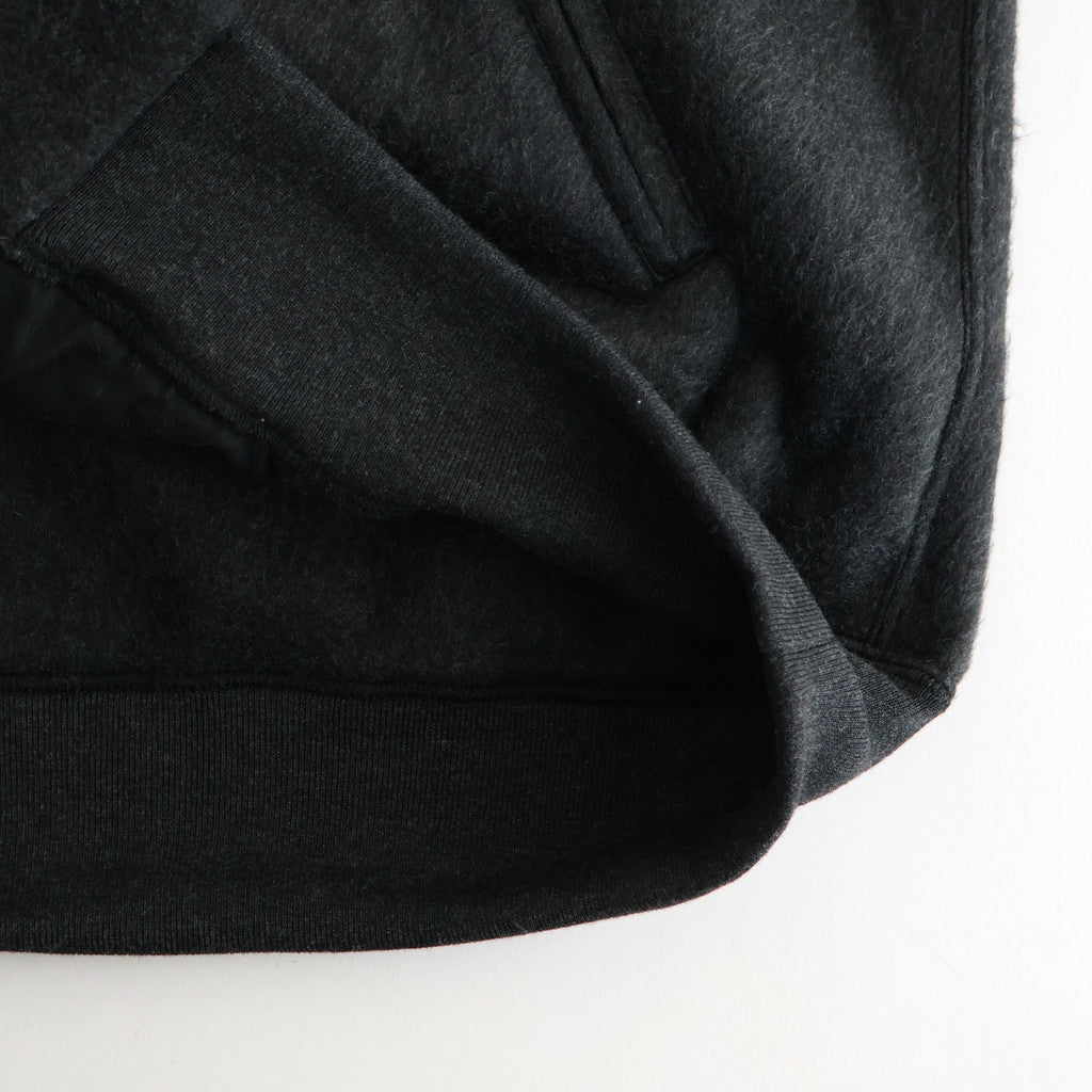 Pe/Silk Fleece Bomber Jacket #HeatherBlack [BHS25F019]