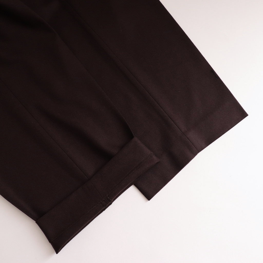 DOUBLE PLEATED TROUSERS #DARK BROWN [A24C17PT02C]