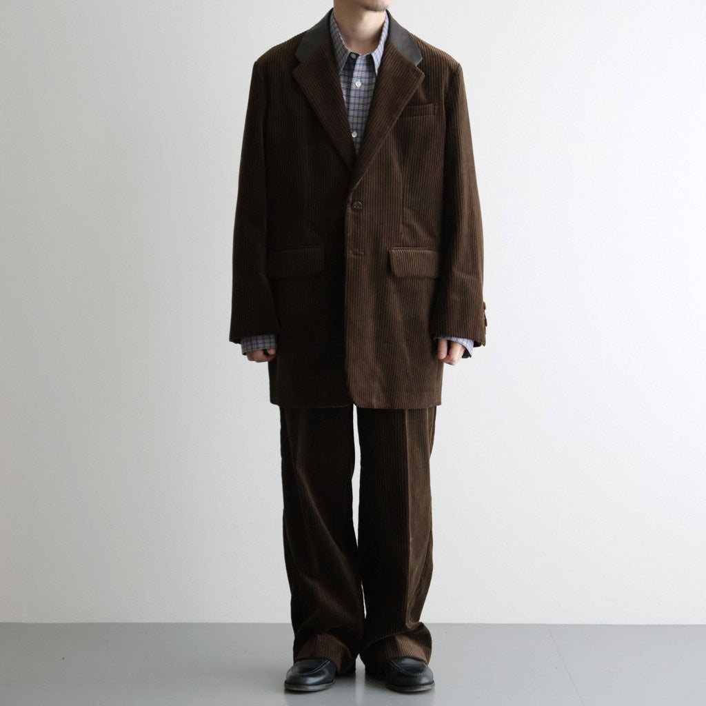 MIXED-WALE CORDUROY TAILORED JACKET #BROWN [26W-BIS-JK11]