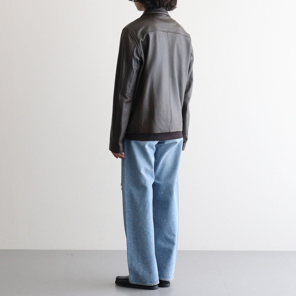 USED-FINISHED 13.5oz STRAIGHT DENIM #110 INDIGO [17062 40027]