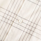 OPEN COLLAR L/S SHIRT #IVORY CHECK [M26A18SH01C]