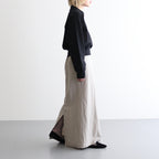 Co/Silk Nep Harf-Zip Shirt #Black [BHS25S037]