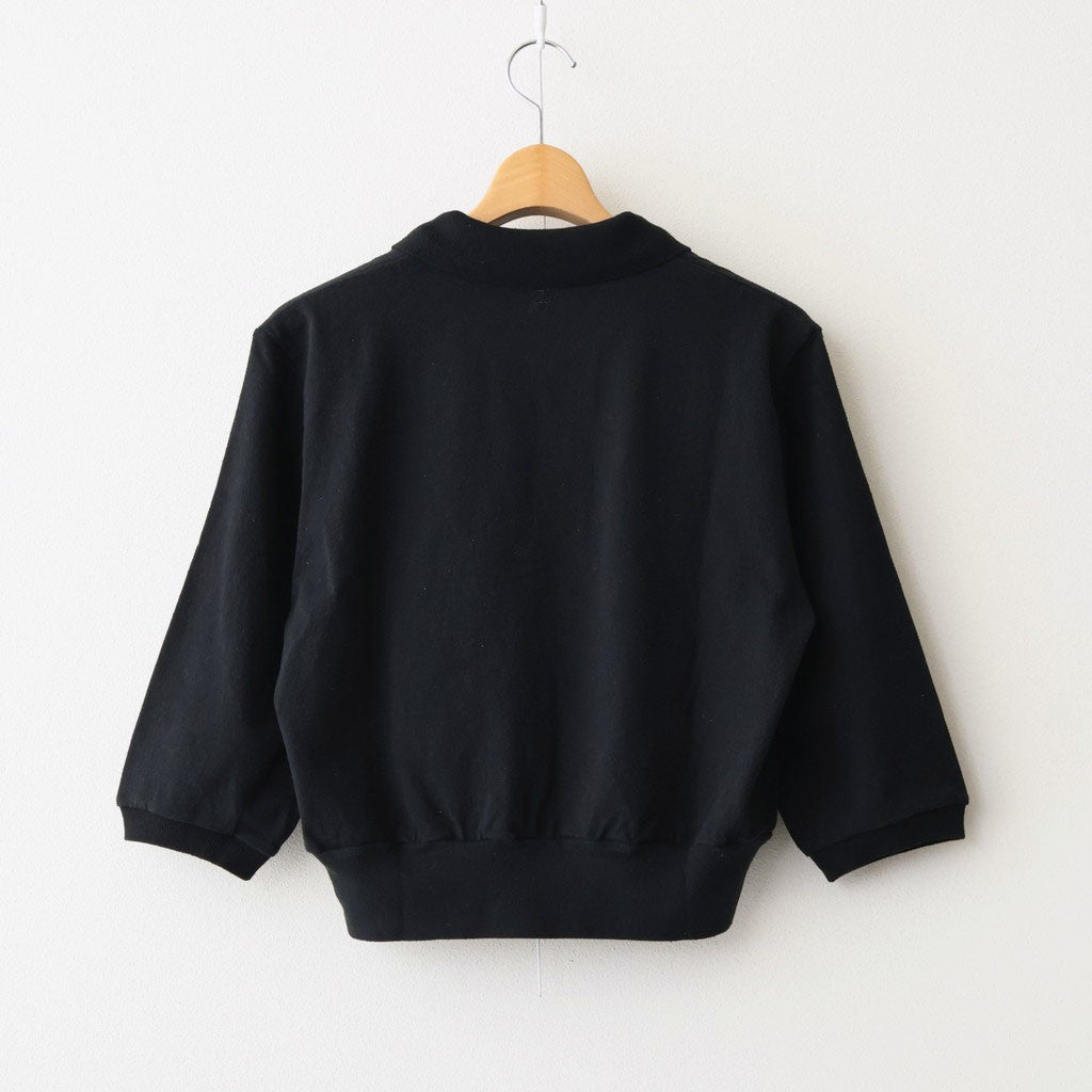 Co/Silk Nep Skipper Cropped Sleeve #Black [BHS26S029]