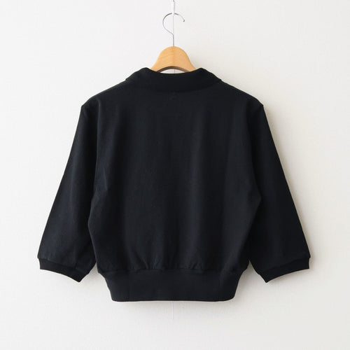 Co/Silk Nep Skipper Cropped Sleeve #Black [BHS26S029]